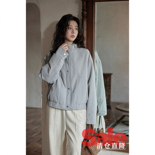 冬季 反季 清倉(cāng) 小眾洋氣獨(dú)特別致高級(jí)流行保暖小個(gè)子立領(lǐng)棉服女