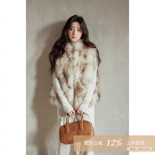 夕蒙2025新款 韩系巨好看绝美设计感独特流行小众毛绒马甲外套 冬季