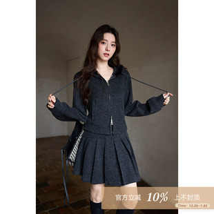 洋气小众卫衣半身裙套装 夕蒙2025新款 秋冬韩系气质小个子高级时尚