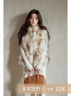 夕蒙2025新款冬季韩系巨好看绝美设计感独特流行小众毛绒马甲外套