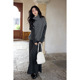 深灰色连衣裙女 韩系气质裙子独特漂亮巨好看修身 夕蒙2025新款 冬季