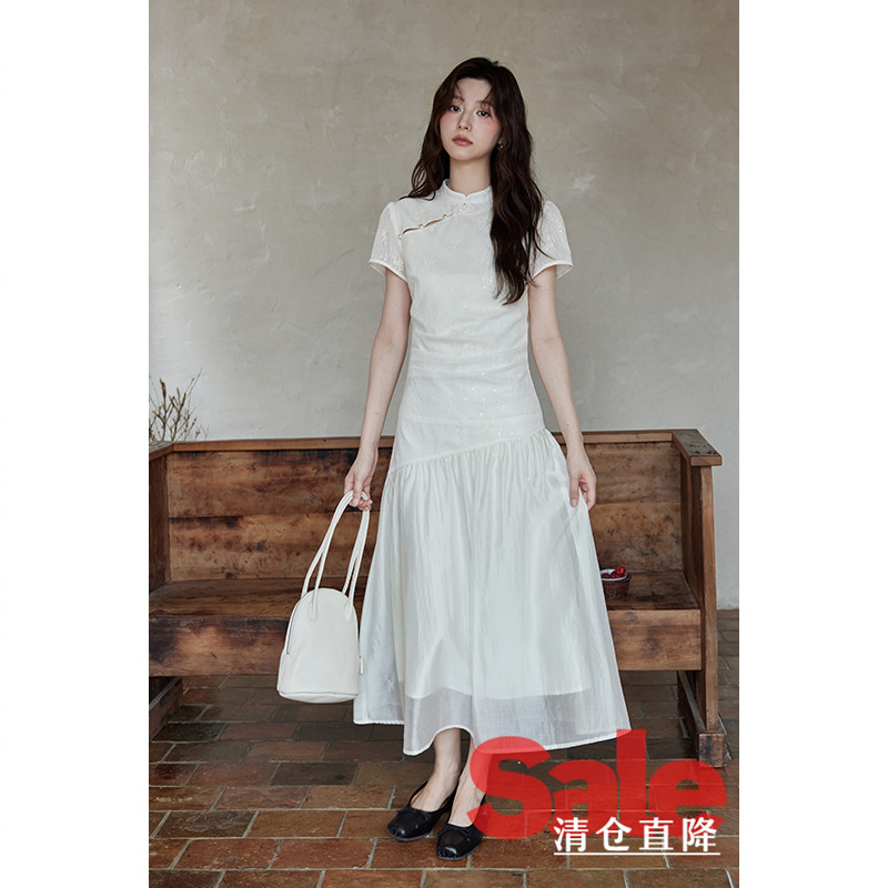 【直降清仓】夏韩系气质裙子独特漂亮小众小个子高级新中式连衣裙