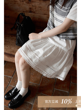 夕蒙2026新款春季韩系气质裙子小个子独特绝美巨好看白色半身裙女