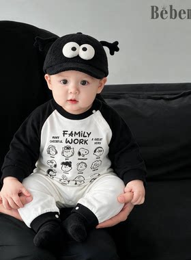 年秋季婴儿连身衣外出服韩版卫衣