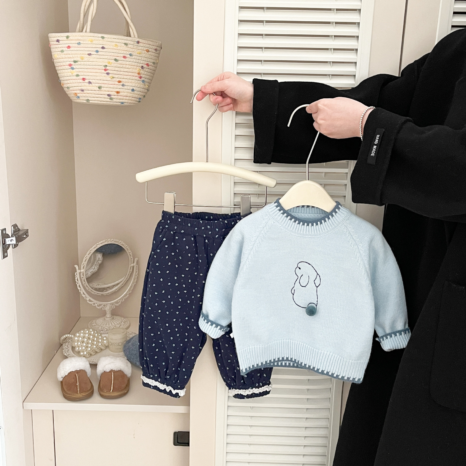 韩版女童时尚加厚毛衣秋冬季洋气