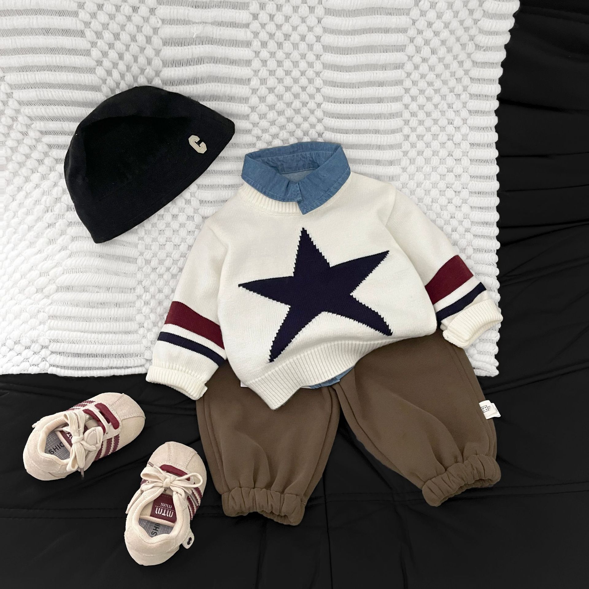 潮酷宝宝加厚毛衣秋冬季韩系帅气