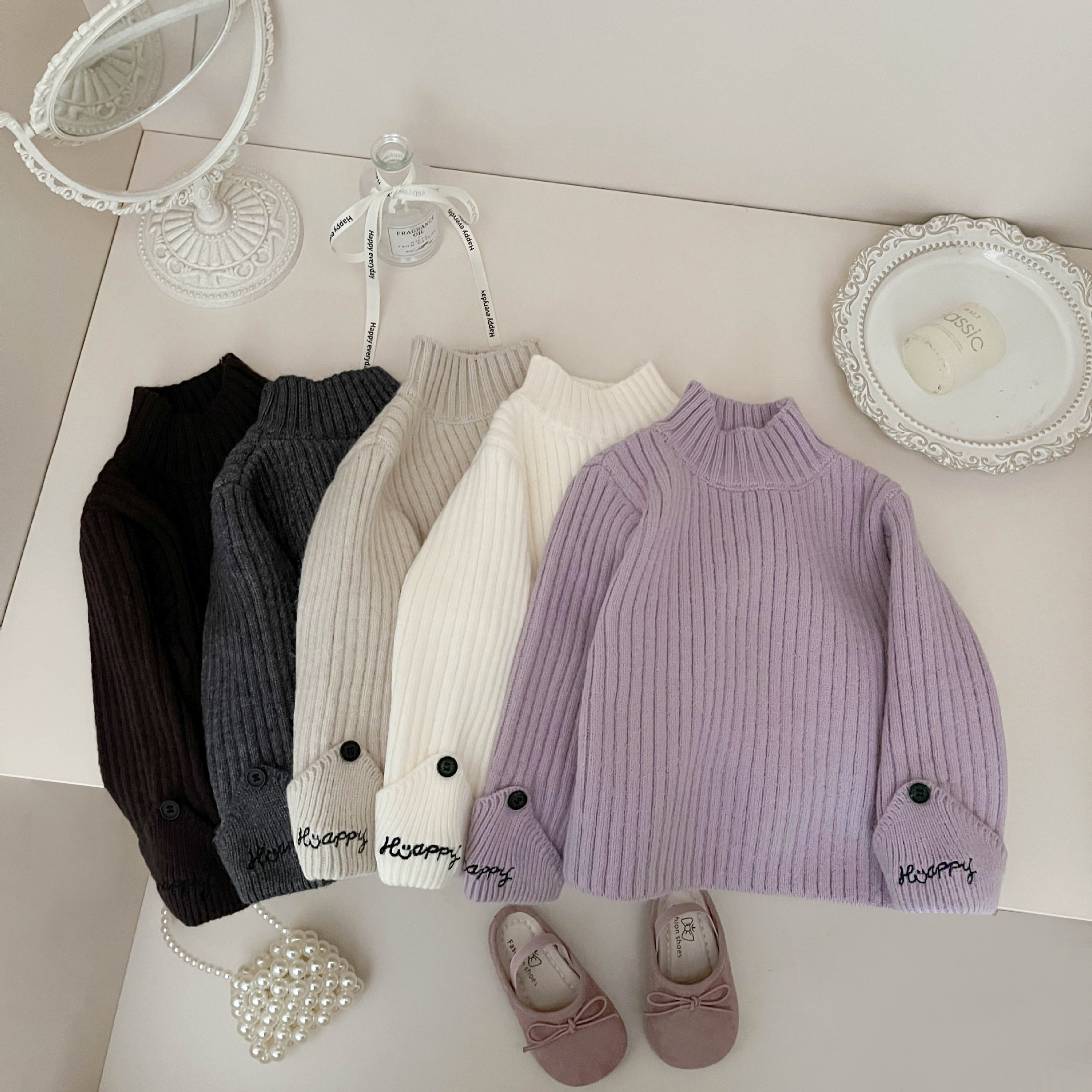 韩版婴儿衣服冬季男女宝宝针织