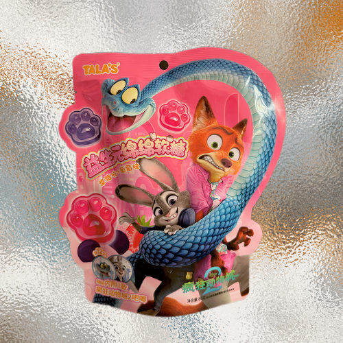 TALA‘S疯狂动物城软糖动物城联名益生元绵绵软糖猫爪糖草莓葡萄