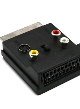 新品直销21PIN SCART公对3RCA母头 SVIDEO转接头 带IN/OUT开关