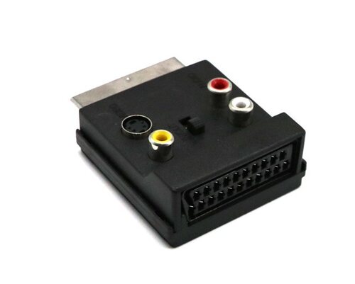 新品直销21PIN SCART公对3RCA母头 SVIDEO转接头 带IN/OUT开关