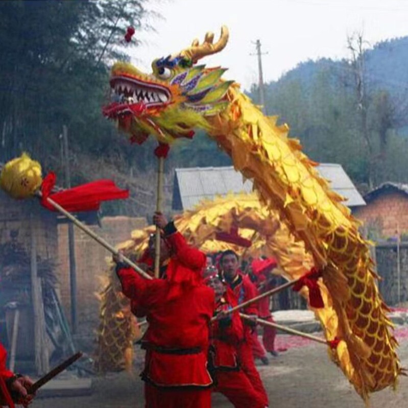 直销春节元宵节民俗过大年传统舞龙道具多人节日庙会民间活动庆典