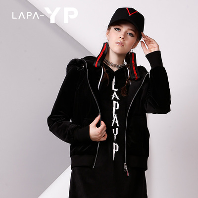 LapaYP拼接短款连帽棉服品牌特卖