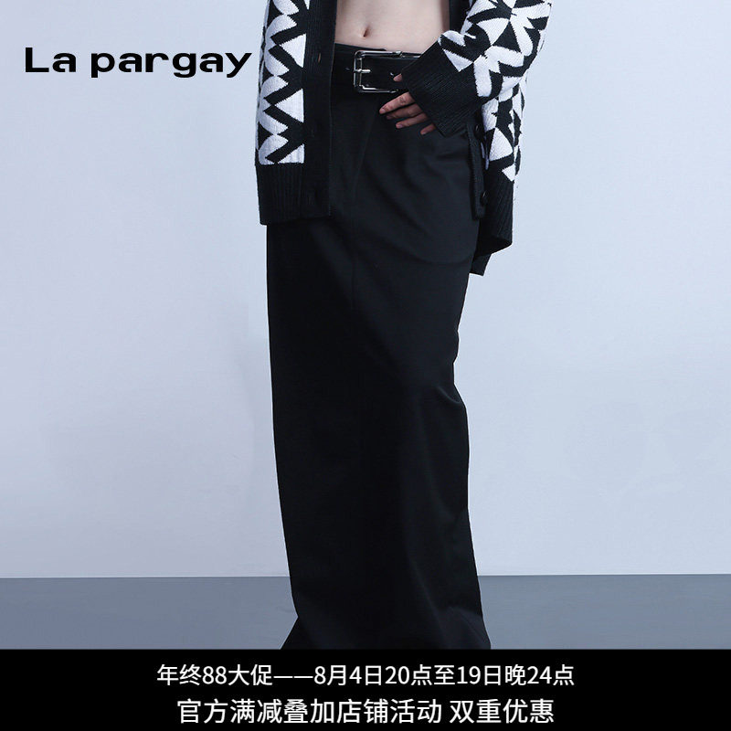 Lapargay2025夏上新黑色半身裙