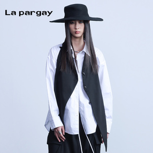 燕尾马甲女休闲百搭显瘦背心上衣 V领无袖 pargay2025夏上新个性