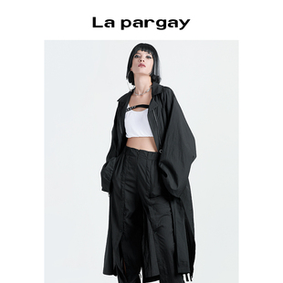 减龄风衣薄款 时尚 洋气印花防晒长外套 新款 Lapargay纳帕佳2024夏季