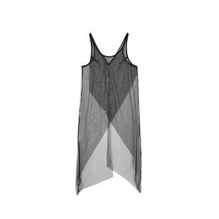 Lapargay纳帕佳2025新上款 吊带背心女中长叠穿网纱不规则小众百搭