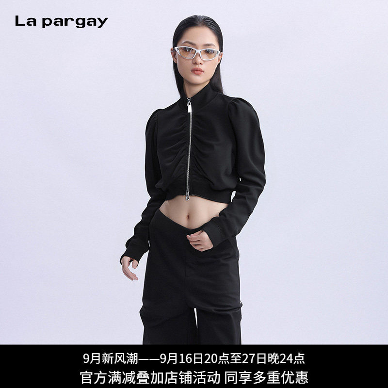 纳帕佳酷辣风立领显瘦短外套女