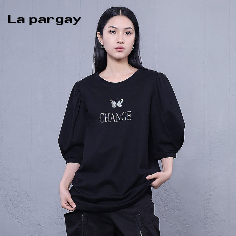 纳帕佳套头圆领中长款短袖T恤女2024夏季新款黑白色个性宽松上衣,女装/女士精品,T恤,淘宝优惠券,粉丝福利购,淘宝优惠卷