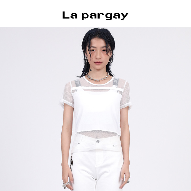 lapargay休闲圆领短袖品牌特卖