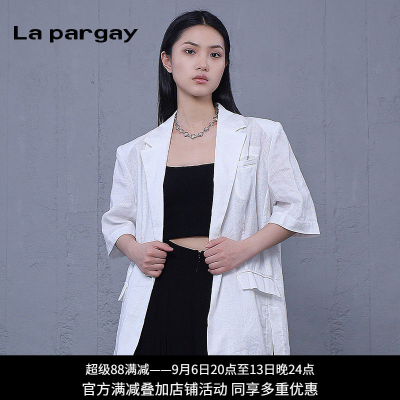纳帕佳夏季女宽松短袖西装外套图片