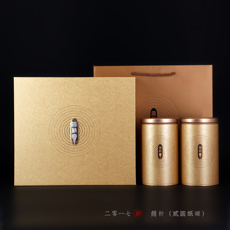 新款250g西湖龙井碧螺春信阳毛尖罐装绿茶茶叶通用包装礼盒可定制