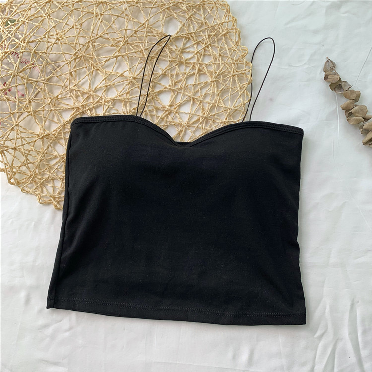 Real shot and real price Korean style suspender vest simple and versatile