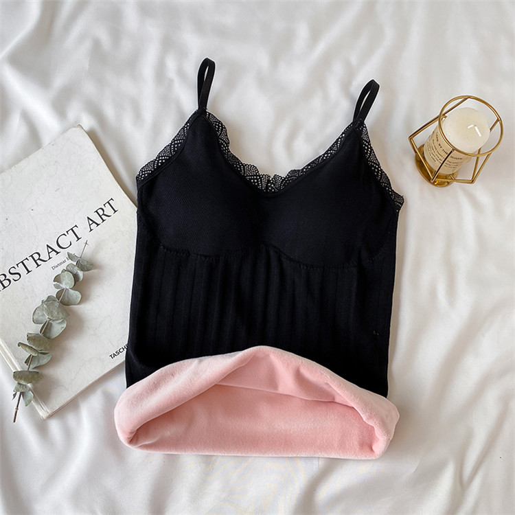 Real shot real price ~ autumn and winter thermal underwear with cushion and plush, slim fit and sleeve less bottom coat