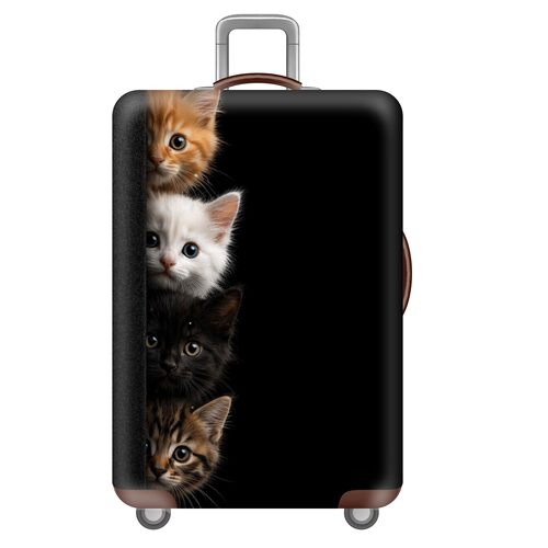 黑色动物13猫咪弹力箱套拉杆箱旅行旅游登机行李皮箱保护罩防尘袋