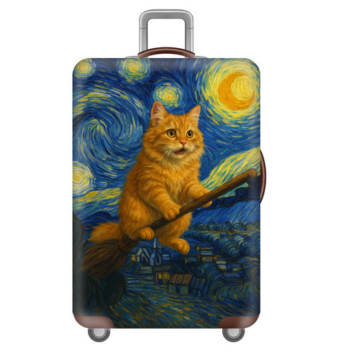 太空猫狗10狗狗弹力箱套拉杆箱旅行旅游登机行李皮箱保护罩防尘袋