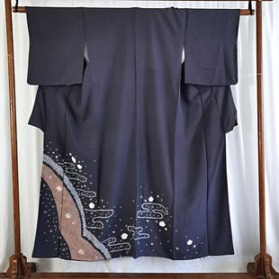 日本正统和服 正绢 访问着 旗袍汉服倒大袖真丝改衣布料