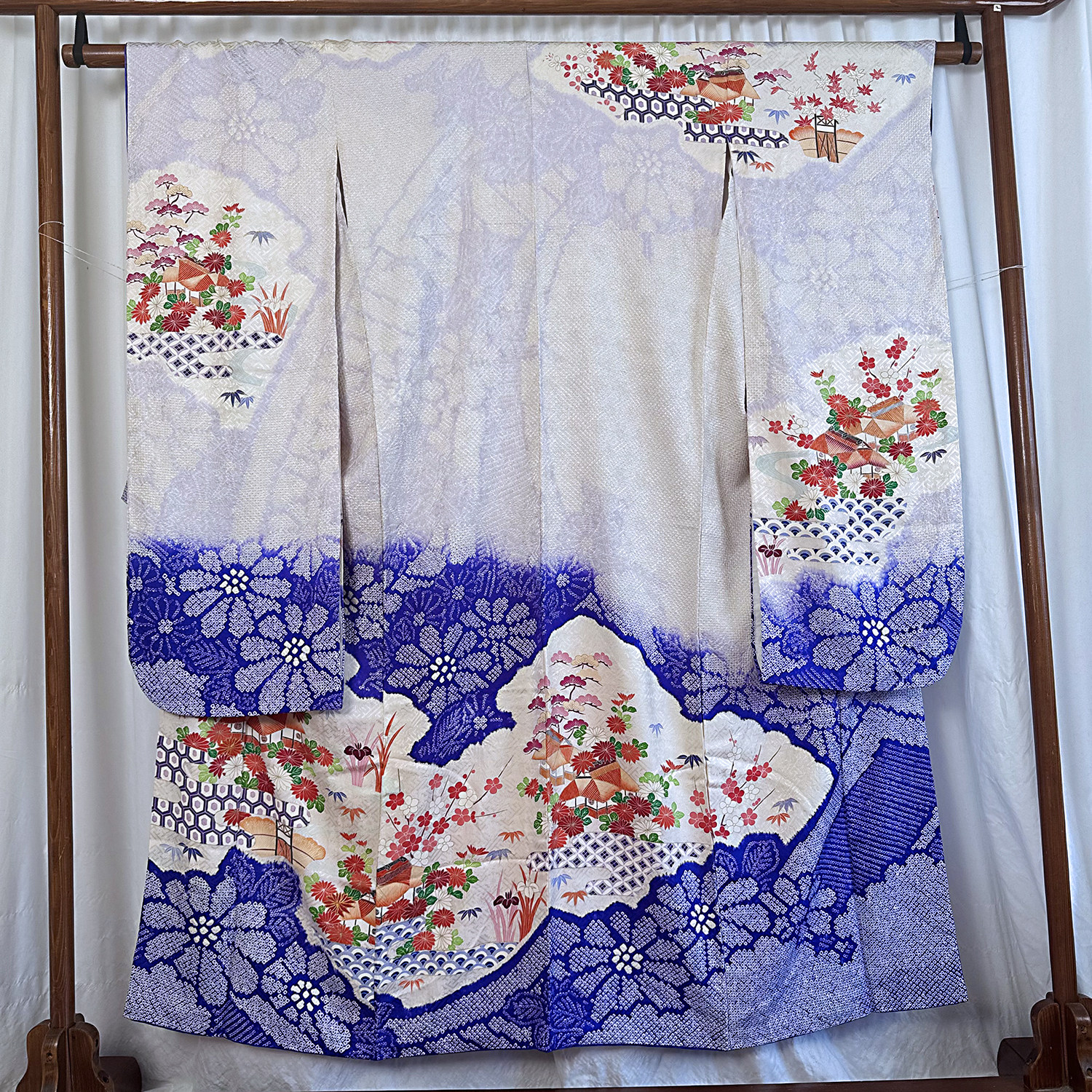 日本正统成品和服 正绢 振袖 民族服装/舞台装