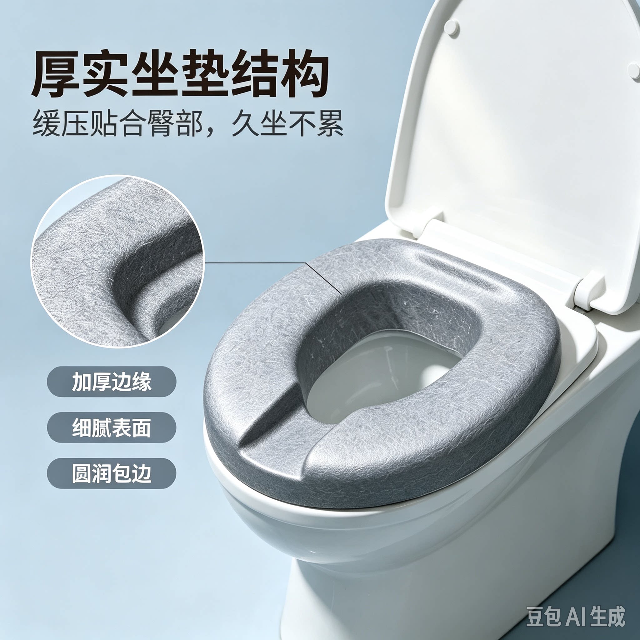 EPP材质马桶加高老人马桶增高器坐便器坐便圈家用坐便增高垫防摔