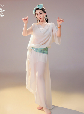 迷迭舞[魅纱]原创肚皮舞袍子雪纺春夏表演出服装shabbi民俗baladi