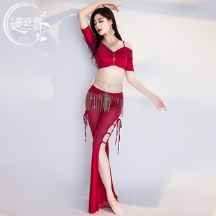 子套装 练功服裤 闪亮东方舞表演出服 肚皮舞服装 迷迭舞原创秋冬新款
