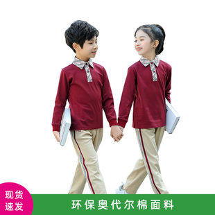 珠海香洲区小学生校服秋装长袖套装统一班服学生装短袖薄款春夏.