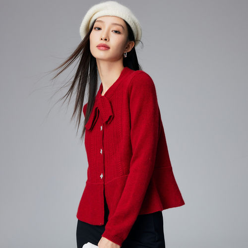 PALUOPO/帕罗100%山羊绒秋冬设计时尚厚款羊绒衫女ET23999R-A