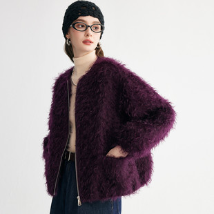 PALUOPO/帕罗马海毛女外套ET250360D