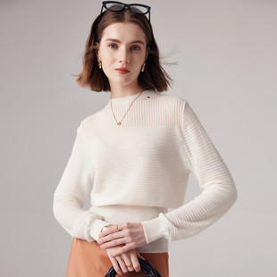 ET23186M PALUOPO 帕罗含绵羊毛圆领女衫