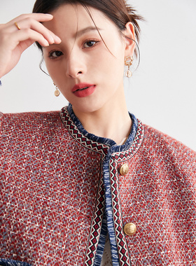 PALUOPO/帕罗含绵羊毛小香风外套ET22607D-B