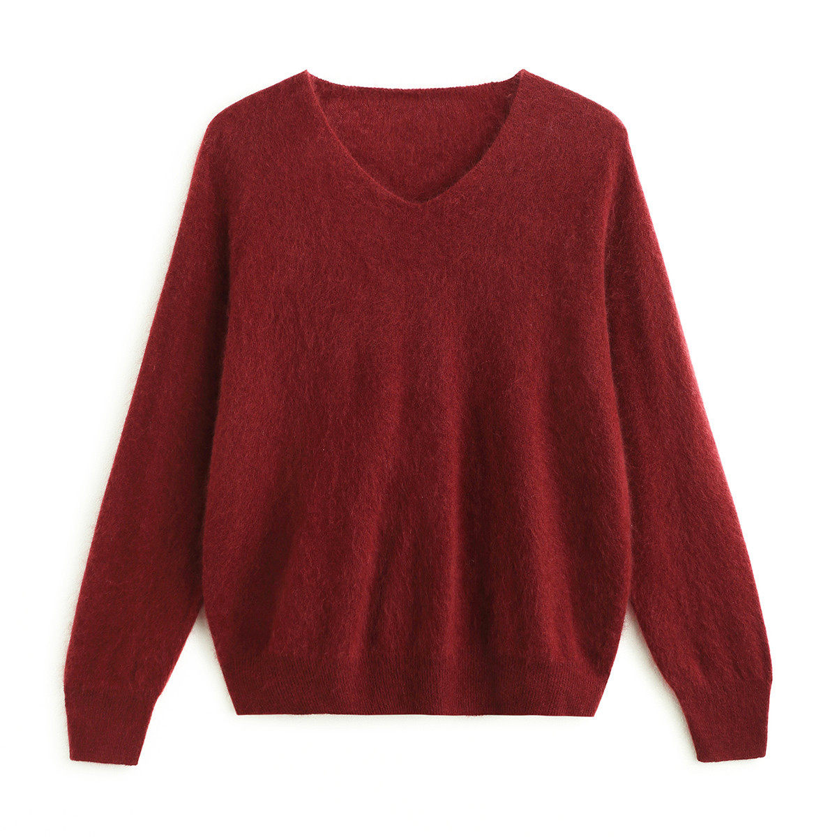 PALUOPO/帕罗绵羊毛V领女衫ET250136Y