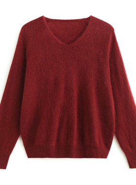 PALUOPO/帕罗绵羊毛V领女衫ET250136Y