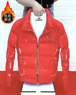 潮流百搭修身 2025新款 保暖棉袄时尚 棉服外套亮面免洗冬季 棉衣男士