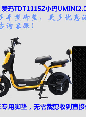 适用爱玛TDT1115Z小玛UMINI2.0电动车脚垫踩脚踏垫皮子胶丝圈防水