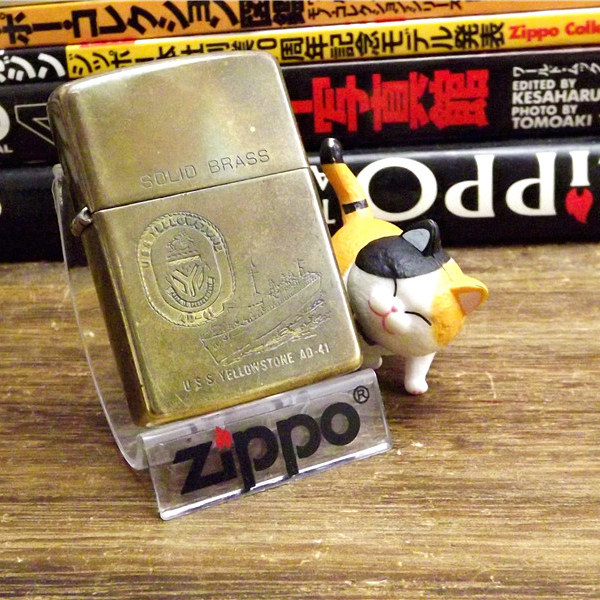 二手zippo90年纯铜特殊数字纪念底美国黄石号驱逐舰正品美国防风