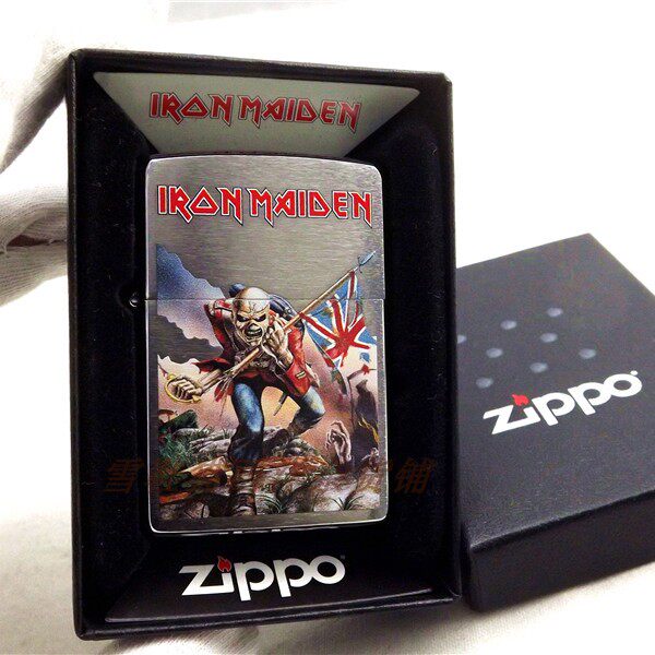 17年全新好品未使用欧版铁娘子重金属乐队zippo美国防风打火机