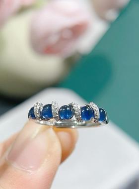 s925银圆形戒指排戒空托排戒