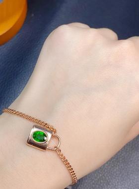 约5mm晶体干净手链主石银镀铂金