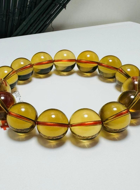 巴西玻璃体黄水晶芬达色金红料收藏品规格13mm重47.29克