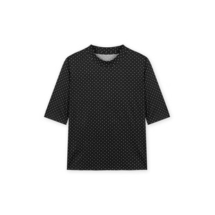 6171 上衣 100%桑蚕丝重磅针织真丝波点中袖 苏寻辰觅