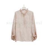 2263 苏寻辰觅 100%桑蚕丝剪花绡套头衬衫